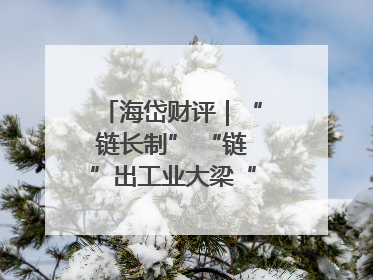 海岱财评｜“链长制” “链”出工业大梁“钢筋铁骨”