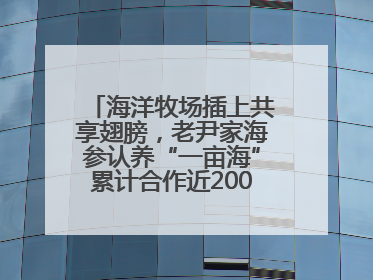 海洋牧场插上共享翅膀，老尹家海参认养“一亩海”累计合作近200企业客户