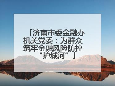 济南市委金融办机关党委：为群众筑牢金融风险防控“护城河”