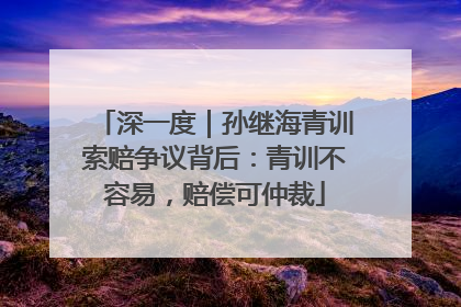 深一度｜孙继海青训索赔争议背后：青训不容易，赔偿可仲裁
