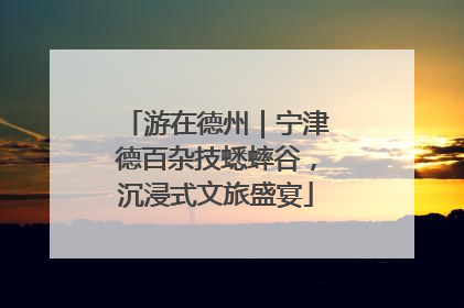 游在德州｜宁津德百杂技蟋蟀谷，沉浸式文旅盛宴