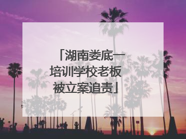 湖南娄底一培训学校老板被立案追责