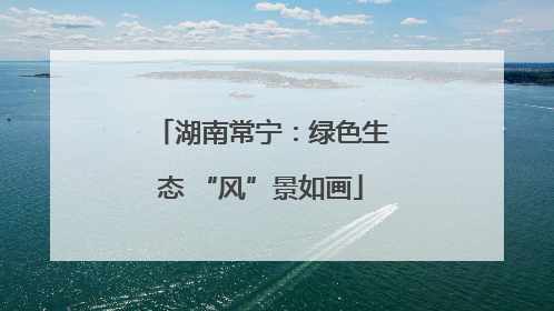 湖南常宁：绿色生态 “风”景如画