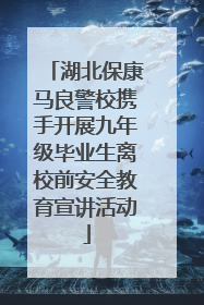 湖北保康马良警校携手开展九年级毕业生离校前安全教育宣讲活动