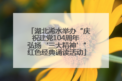 湖北浠水举办“庆祝建党104周年 弘扬‘三大精神’”红色经典诵读活动