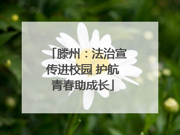 滕州：法治宣传进校园 护航青春助成长