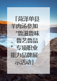 菏泽单县羊肉汤参加“鲁滋鲁味、鲁艺鲁品”专项职业能力品牌展示活动