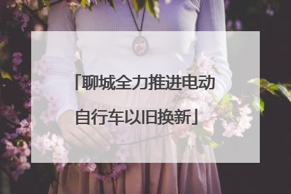 聊城全力推进电动自行车以旧换新