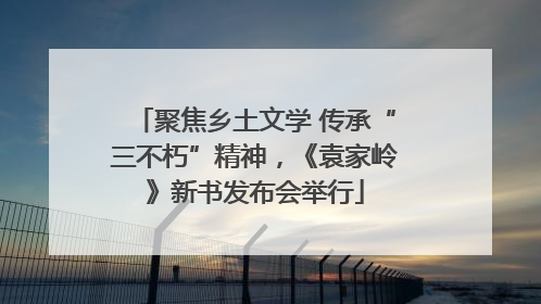聚焦乡土文学 传承“三不朽”精神，《袁家岭》新书发布会举行