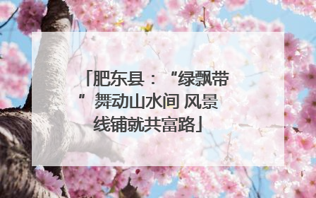 肥东县：“绿飘带”舞动山水间 风景线铺就共富路
