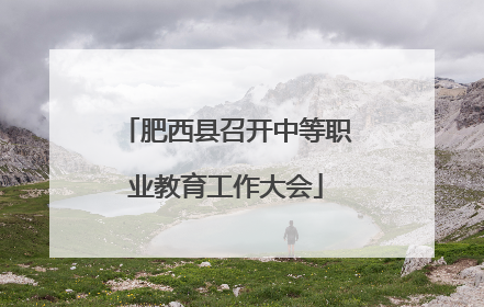 肥西县召开中等职业教育工作大会