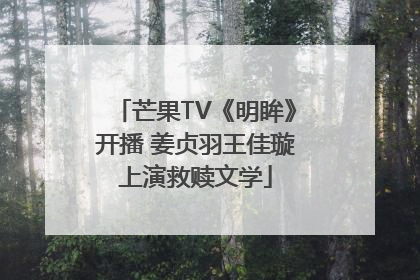 芒果TV《明眸》开播 姜贞羽王佳璇上演救赎文学