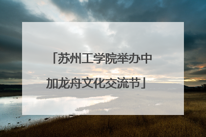 苏州工学院举办中加龙舟文化交流节