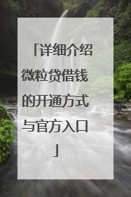 详细介绍微粒贷借钱的开通方式与官方入口
