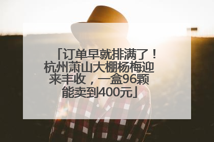 订单早就排满了！杭州萧山大棚杨梅迎来丰收，一盒96颗能卖到400元