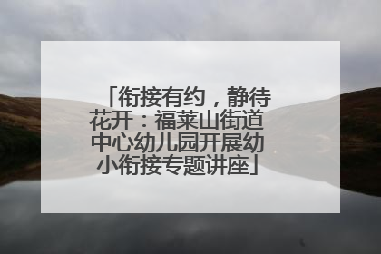 衔接有约，静待花开：福莱山街道中心幼儿园开展幼小衔接专题讲座