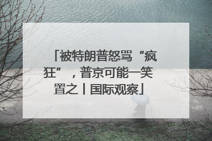 被特朗普怒骂“疯狂”，普京可能一笑置之丨国际观察