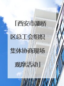 西安市灞桥区总工会组织集体协商现场观摩活动