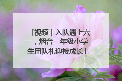 视频｜入队遇上六一，烟台一年级小学生用队礼迎接成长