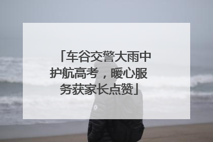车谷交警大雨中护航高考，暖心服务获家长点赞