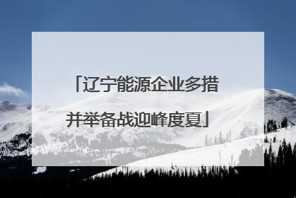 辽宁能源企业多措并举备战迎峰度夏