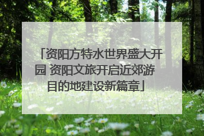资阳方特水世界盛大开园 资阳文旅开启近郊游目的地建设新篇章