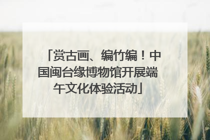赏古画、编竹编！中国闽台缘博物馆开展端午文化体验活动