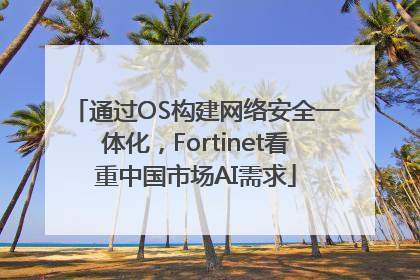 通过OS构建网络安全一体化，Fortinet看重中国市场AI需求