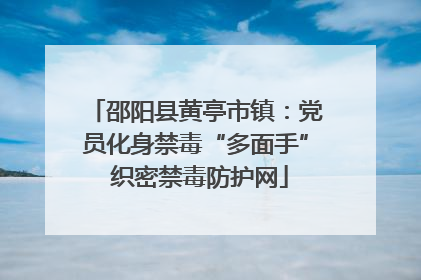 邵阳县黄亭市镇：党员化身禁毒“多面手” 织密禁毒防护网