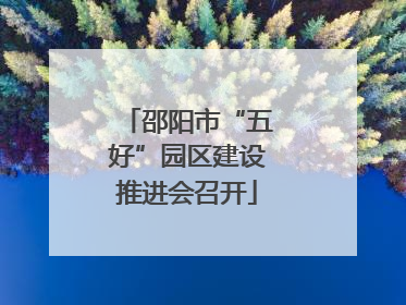 邵阳市“五好”园区建设推进会召开