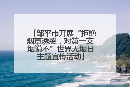 邹平市开展“拒绝烟草诱惑，对第一支烟说不”世界无烟日主题宣传活动