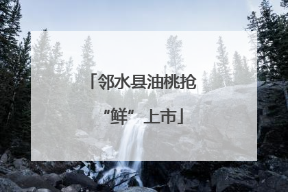 邻水县油桃抢“鲜”上市