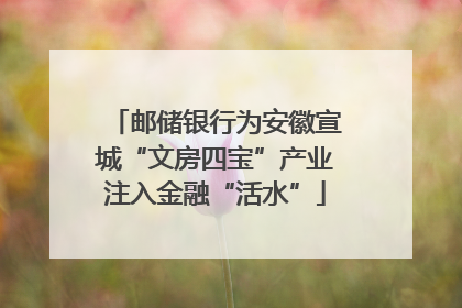 邮储银行为安徽宣城“文房四宝”产业注入金融“活水”