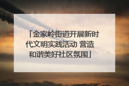 金家岭街道开展新时代文明实践活动 营造和谐美好社区氛围