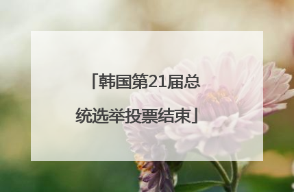 韩国第21届总统选举投票结束