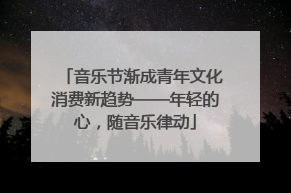 音乐节渐成青年文化消费新趋势——年轻的心，随音乐律动