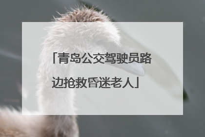 青岛公交驾驶员路边抢救昏迷老人