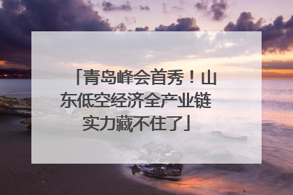 青岛峰会首秀！山东低空经济全产业链实力藏不住了