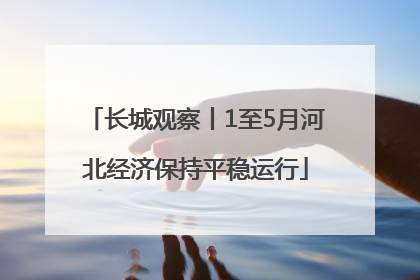 长城观察丨1至5月河北经济保持平稳运行