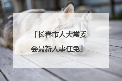 长春市人大常委会最新人事任免