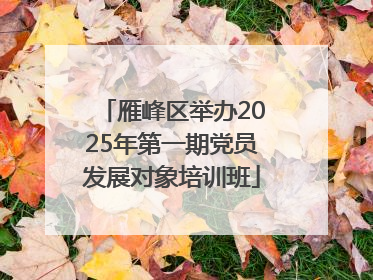 雁峰区举办2025年第一期党员发展对象培训班