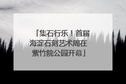 集石行乐！首届海淀石刻艺术周在紫竹院公园开幕