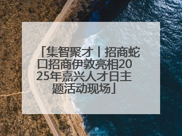 集智聚才丨招商蛇口招商伊敦亮相2025年嘉兴人才日主题活动现场