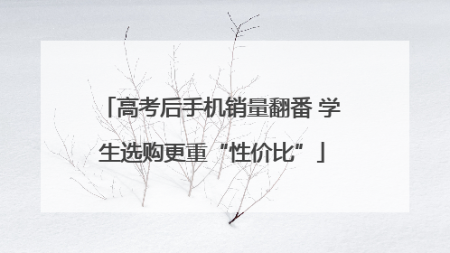 高考后手机销量翻番 学生选购更重“性价比”