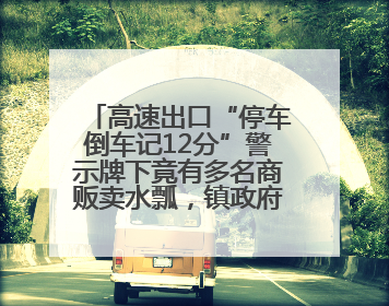 高速出口“停车倒车记12分”警示牌下竟有多名商贩卖水瓢，镇政府：系流动摊位，已多次劝离