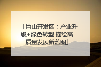鲁山开发区：产业升级+绿色转型 描绘高质量发展新蓝图