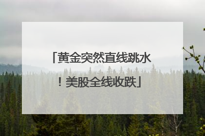黄金突然直线跳水！美股全线收跌