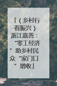 （乡村行·看振兴）浙江嘉善：“零工经济”助乡村民众“家门口”增收