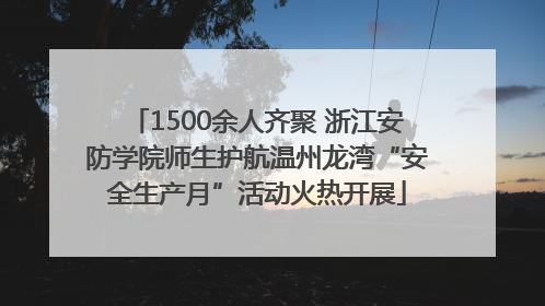 1500余人齐聚 浙江安防学院师生护航温州龙湾“安全生产月”活动火热开展