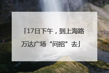 17日下午，到上海路万达广场“问招”去